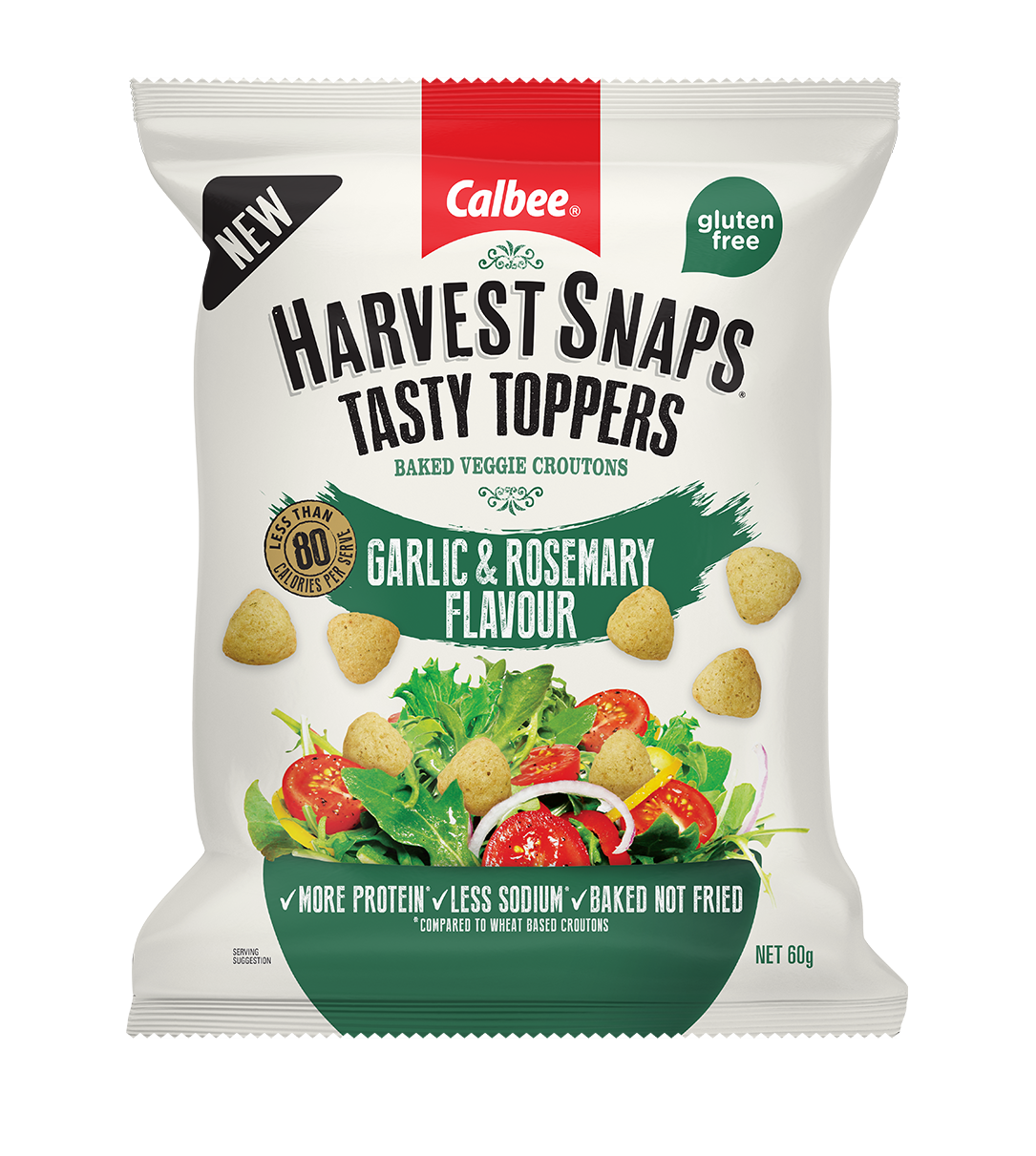 Harvest Snaps Tasty Toppers Garlic & Rosemary